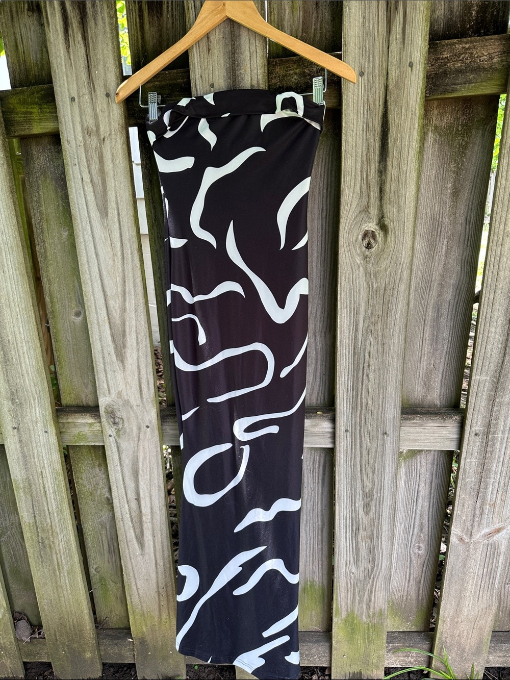 Strapless midi dress